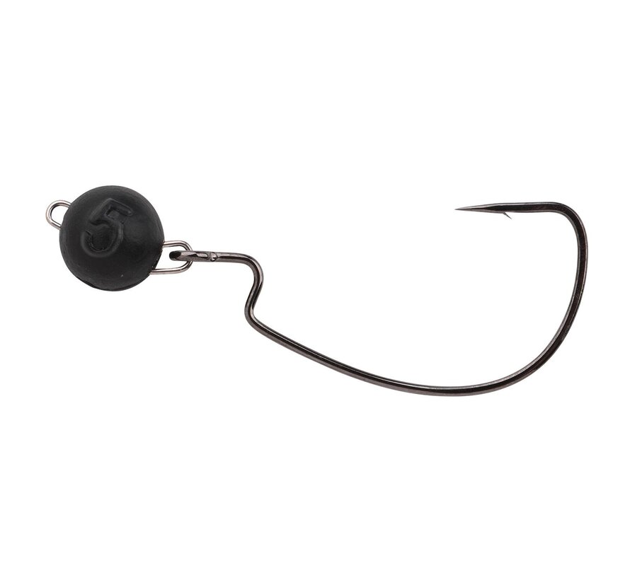 Rigged Bottom Jigs Black Maat 2/0