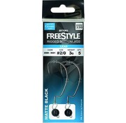 FreeStyle Rigged Bottom Jigs Black Maat 2/0