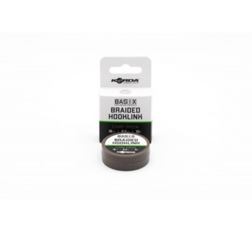 Korda Basix Braided Hooklink Camo Green