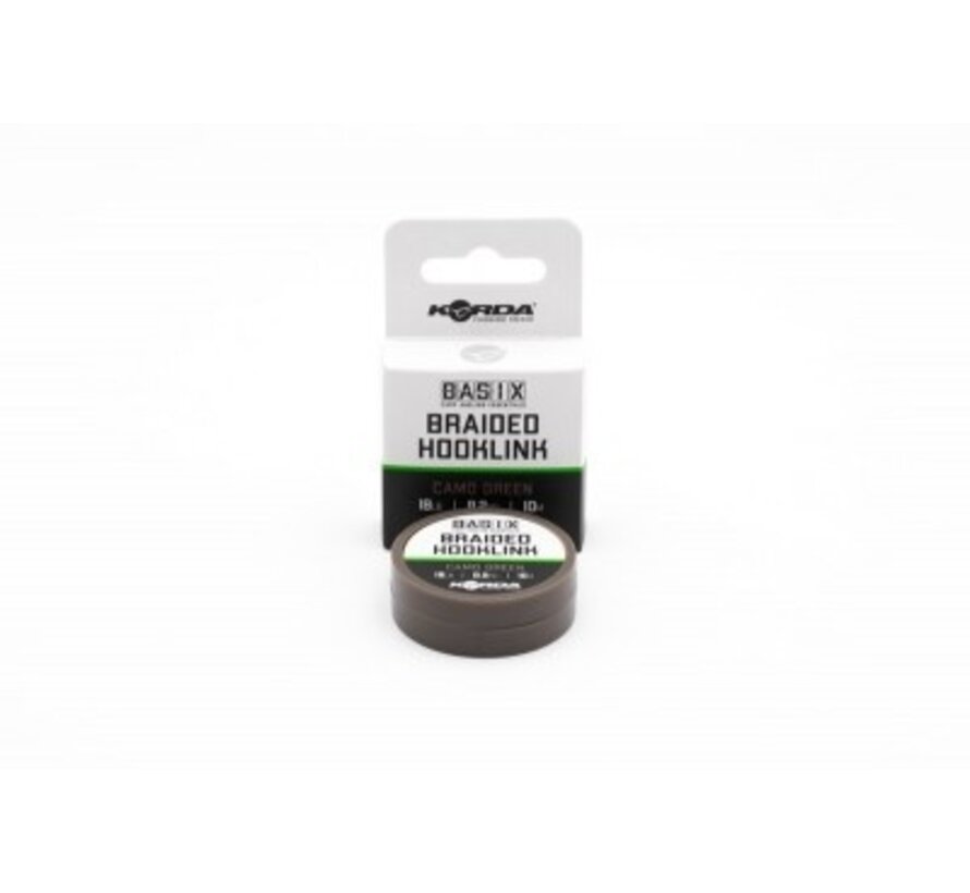 Basix Braided Hooklink Camo Green