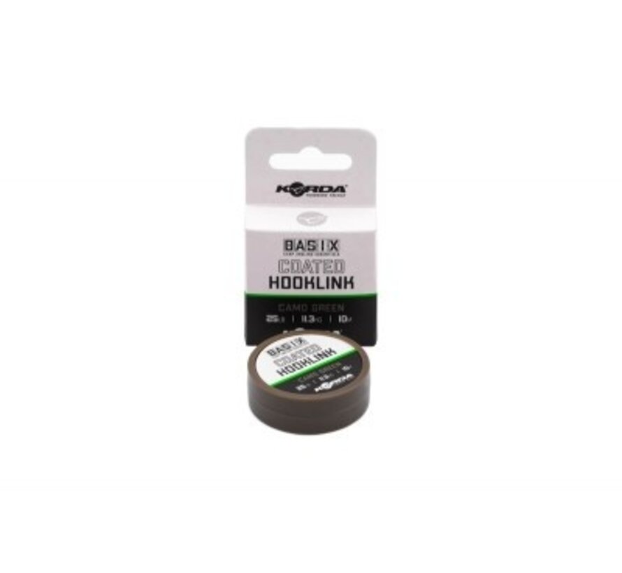 Basix Coated Hooklink Camo Green