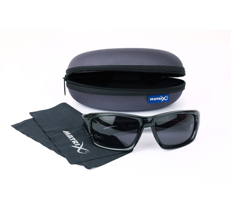 Wraps Trans Black Frame Grey Lenses