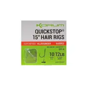 Korum Supersteel Big Fish Quickstop Hair Rigs Barbed 4"/10cm