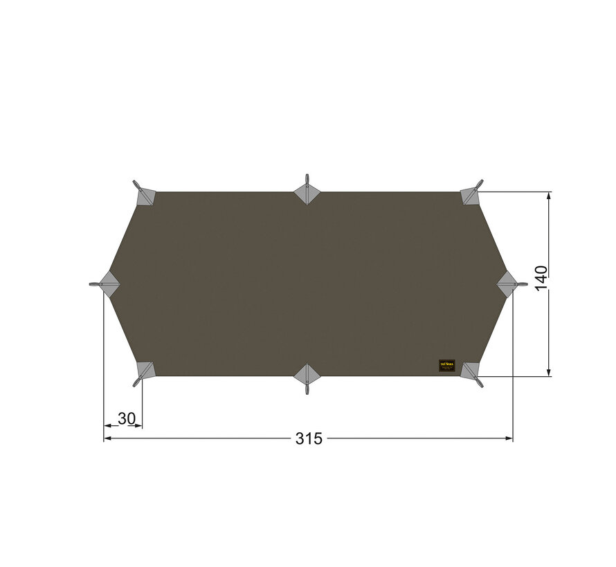 Tarp Wing 1LT - Stone Grey Olive