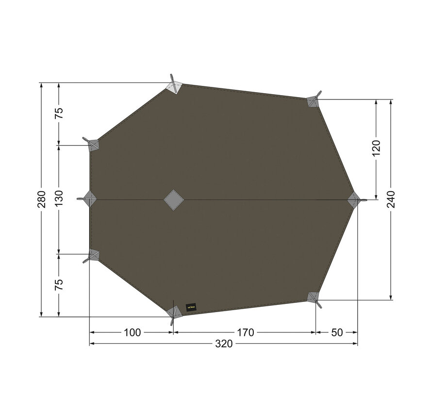 Tarp Wing 3LT - Stone Grey Olive