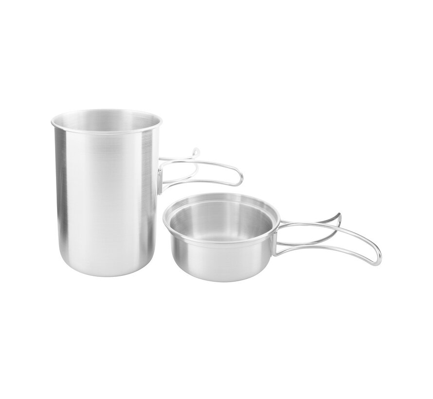 Handle Mug 850 Set - Stainless Steel
