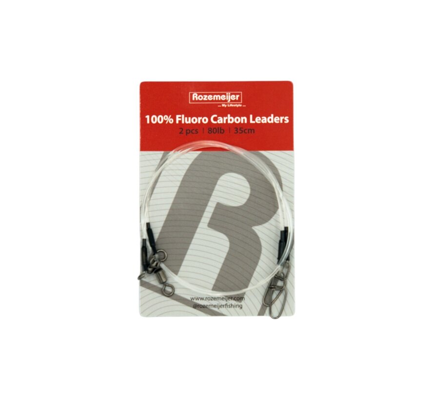 100% Fluoro Carbon Leaders 35cm 2pcs