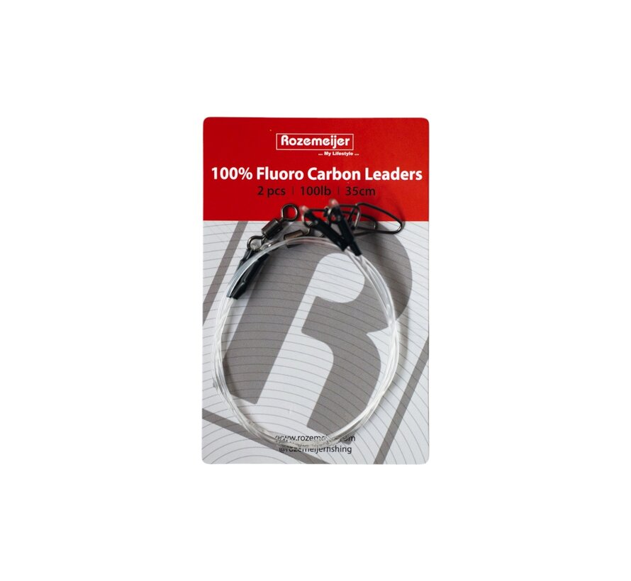 100% Fluoro Carbon Leaders 35cm 2pcs