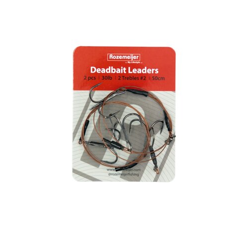 Rozemeijer Deadbait Leaders 2x  treble 50cm 2pcs