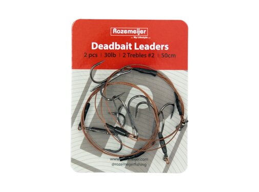 Rozemeijer Deadbait Leaders 2x  treble 50cm 2pcs