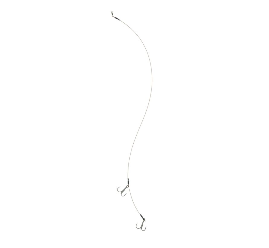Deadbait Leaders 2x  treble 50cm 2pcs
