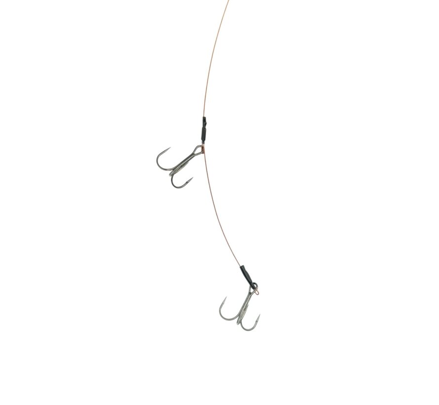 Deadbait Leaders 2x  treble 50cm 2pcs