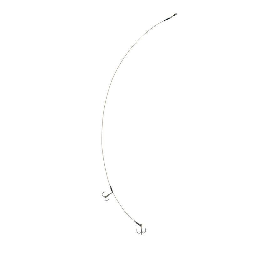 Deadbait Leaders 2x  treble 50cm 2pcs