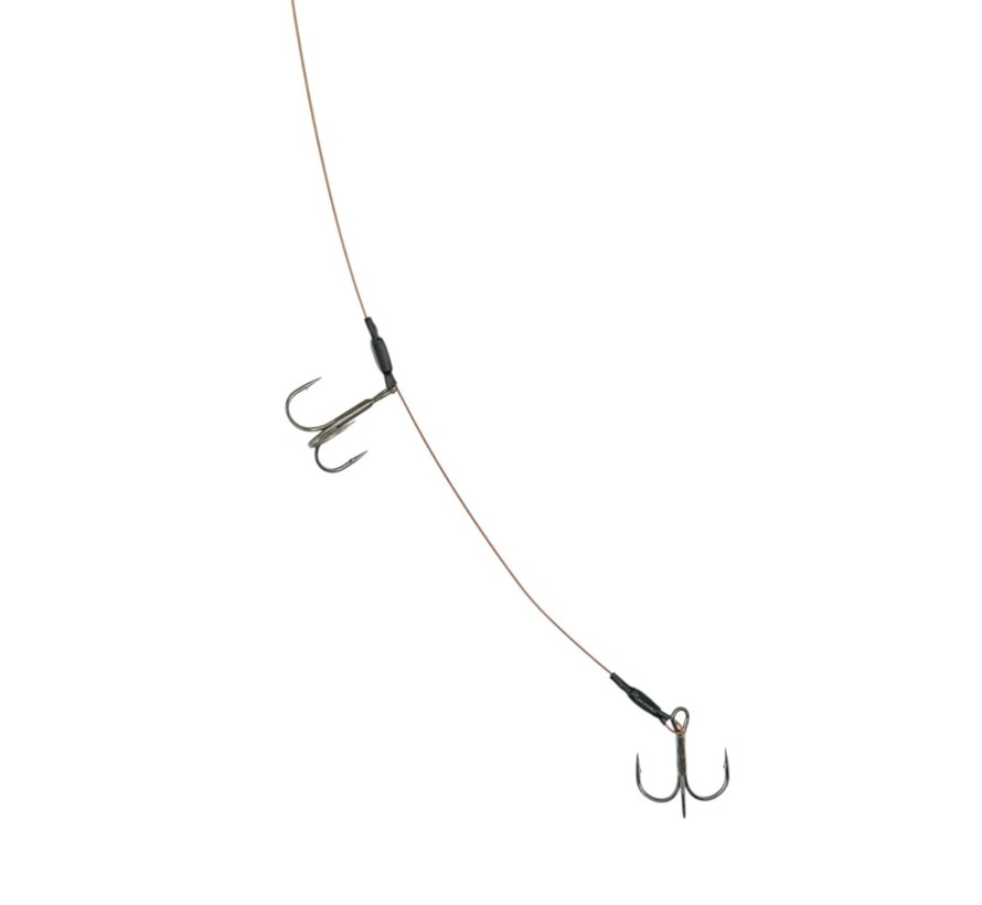 Deadbait Leaders 2x  treble 50cm 2pcs