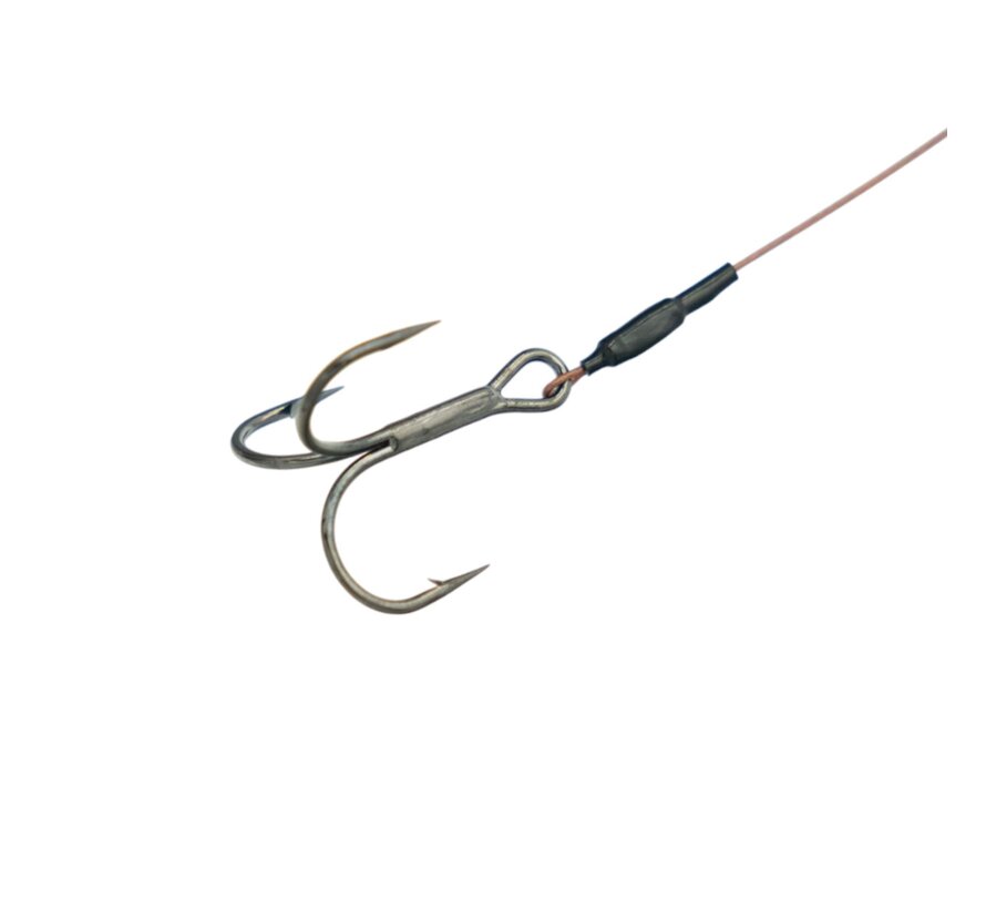Deadbait Leaders 2x  treble 50cm 2pcs
