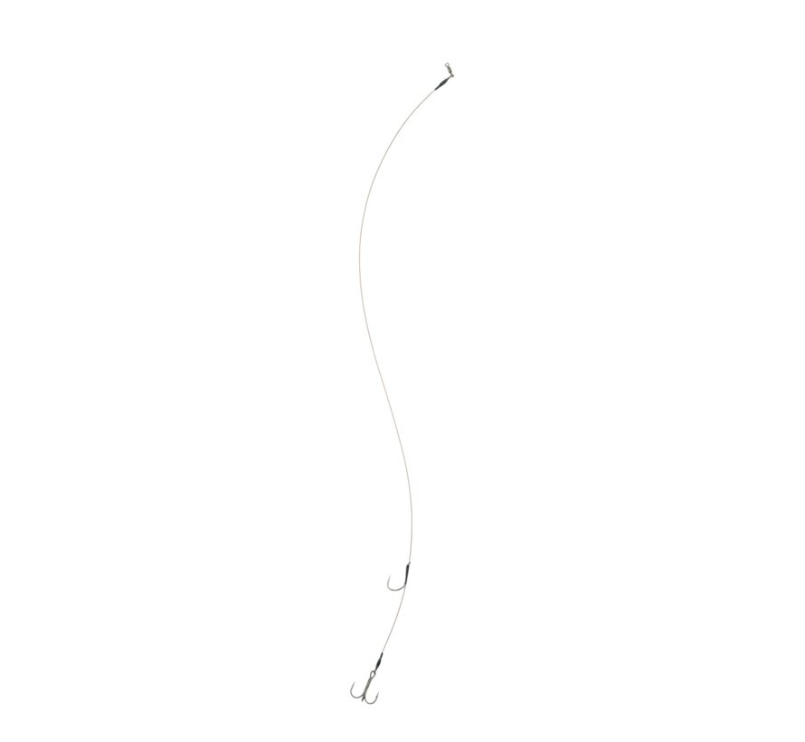 Deadbait Leaders 1x single +  treble 50cm 30lb 2pcs