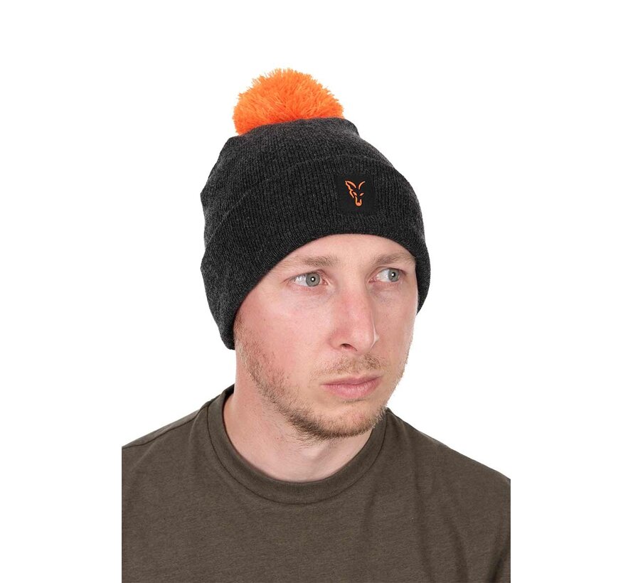 Collection Bobble Hat - Black/Orange