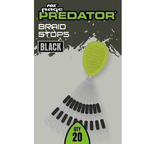 Fox Rage Predator Braid Stops - Black