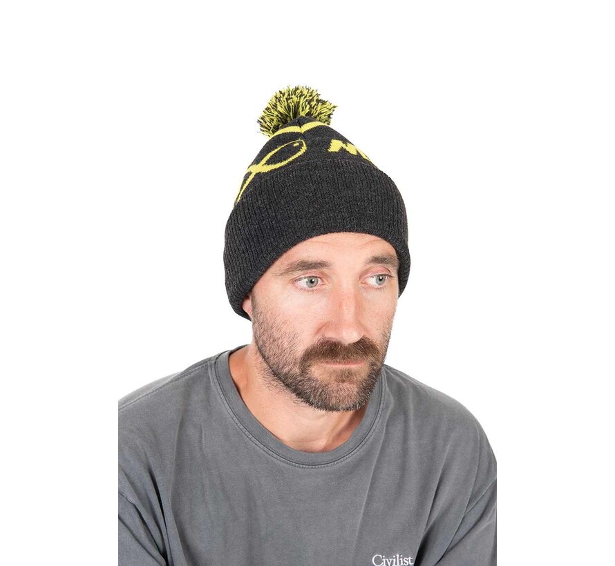 Lime & Grey Bobble Hat