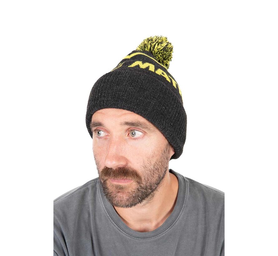 Lime & Grey Bobble Hat