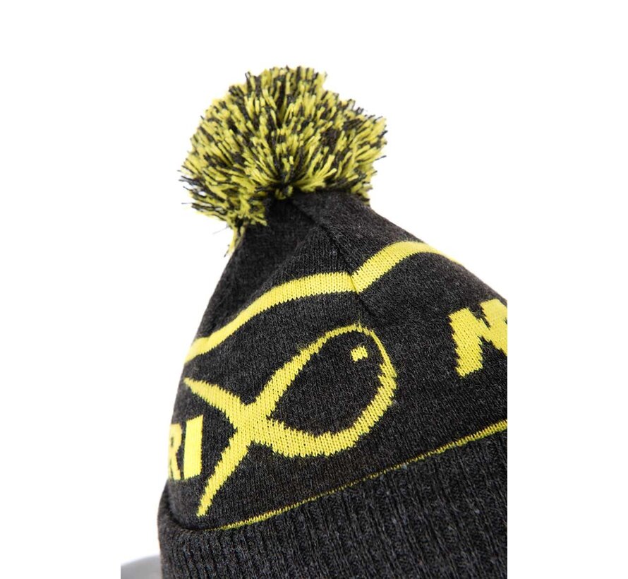 Lime & Grey Bobble Hat