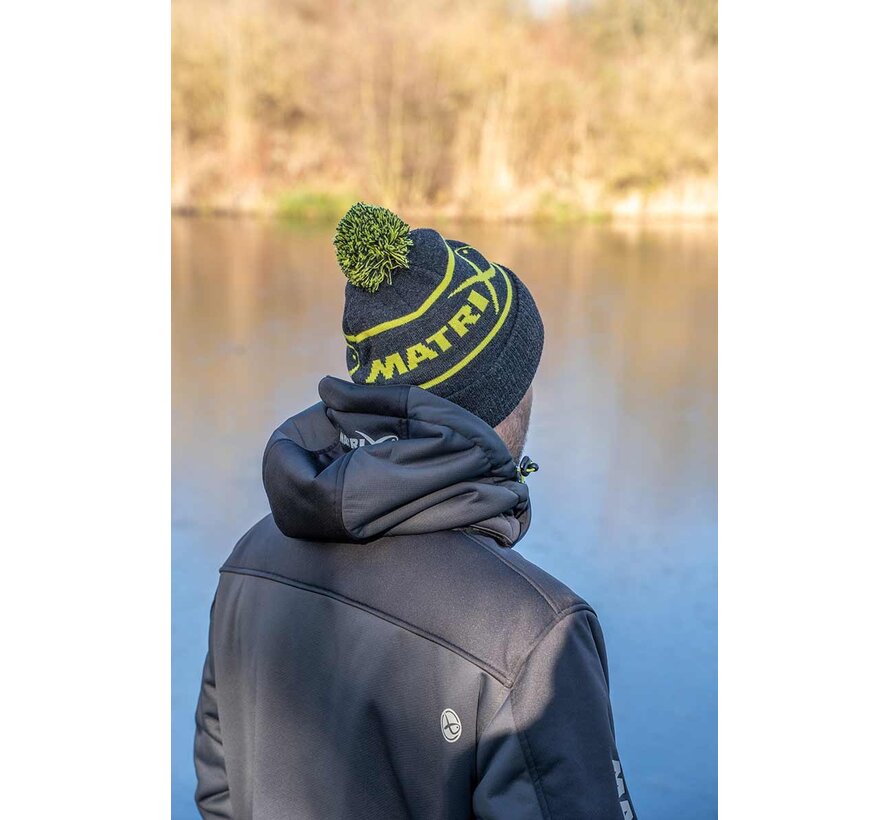 Lime & Grey Bobble Hat