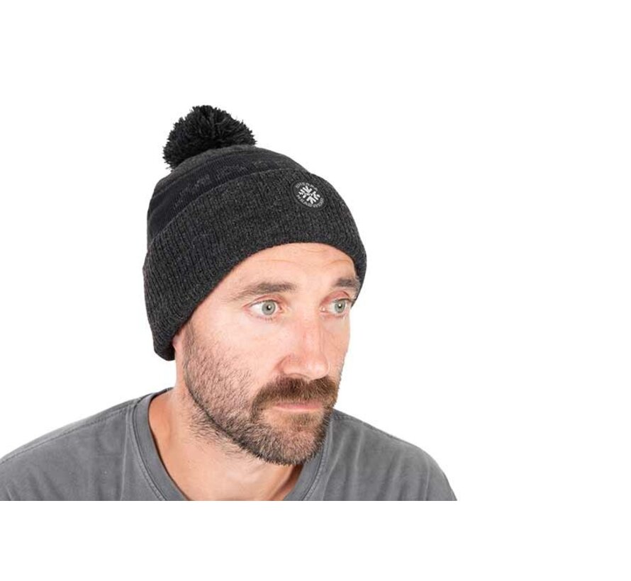 Grey Sherpa Bobble Hat