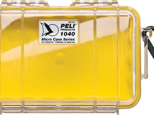 Peli Micro Case 1040 - Yellow / Clear