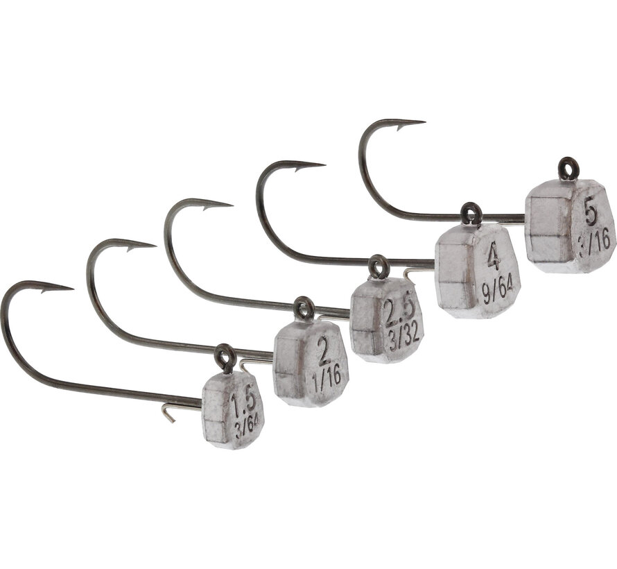 Micro Ned Jighead 1.5G #4 3PCS Natural Lead Black Nickel