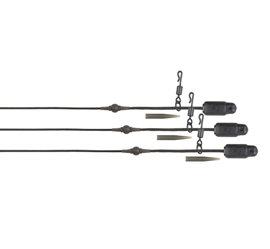 Edges Naturals Heli-Clip Rigs 50lb Leadcore 3pcs