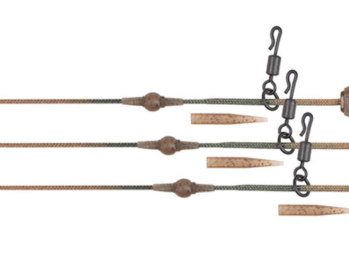 Fox Edges Camo Heli-Clip Rigs 50lb Leadcore 3pcs