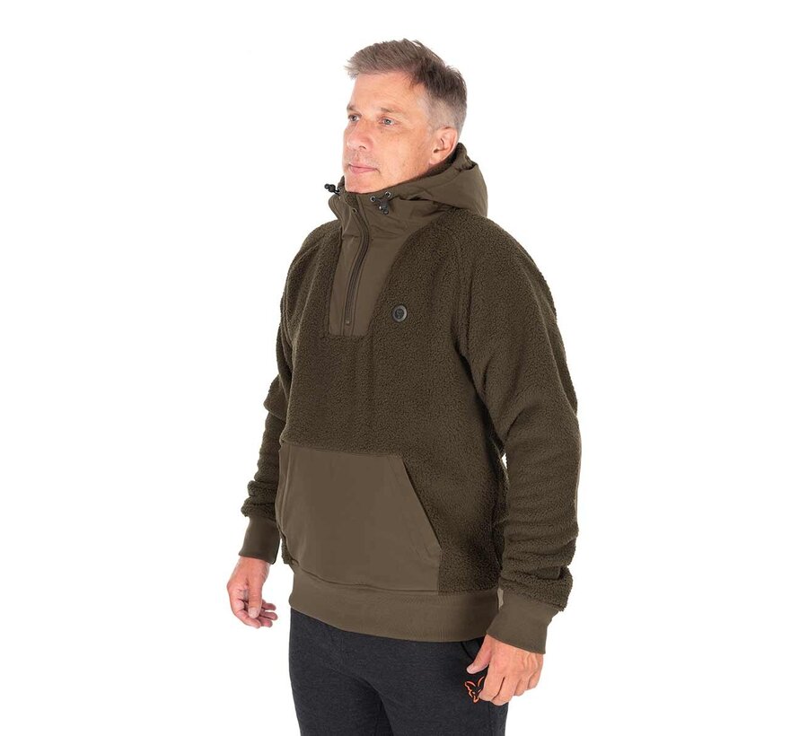 Olive Sherpa Hybrid Jacket