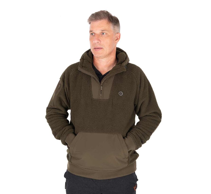 Olive Sherpa Hybrid Jacket