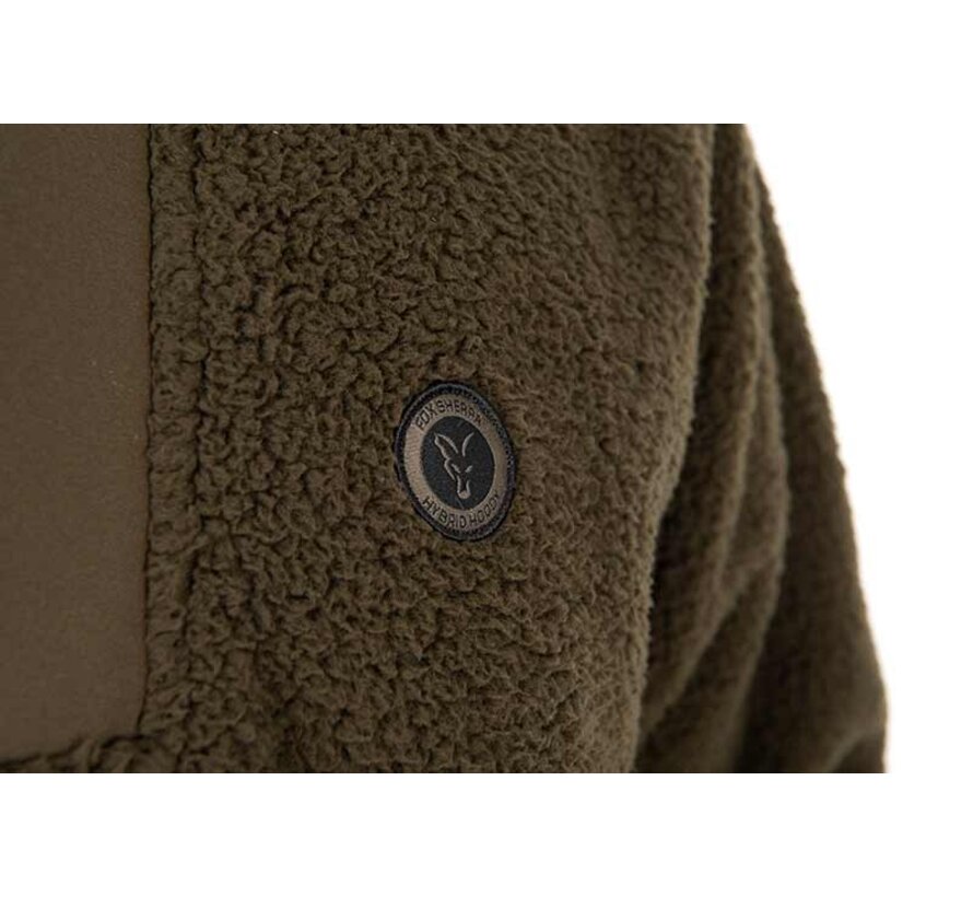 Olive Sherpa Hybrid Jacket