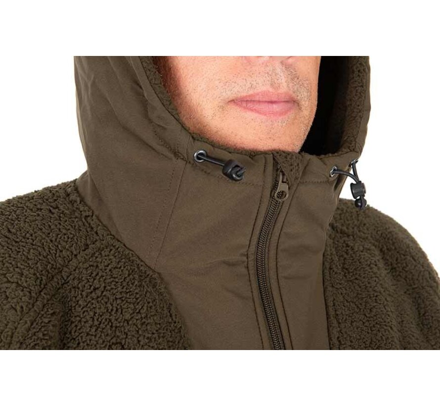 Olive Sherpa Hybrid Jacket