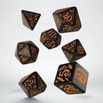 Q Workshop Halloween Pumpkin Black & orange Dice Set