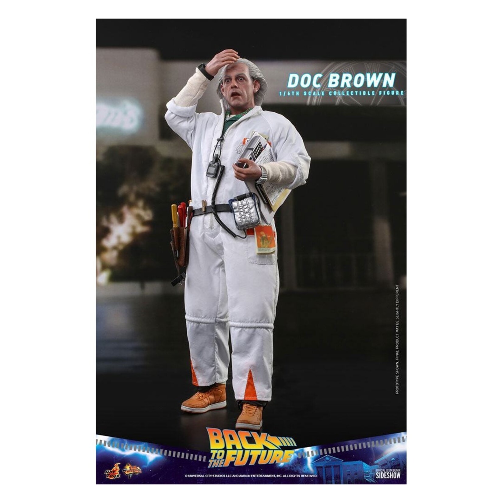 Hot toys Back To The Future Movie Masterpiece Action Figure 1/6 Doc Brown 30 cm