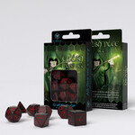 Q Workshop Elvish Black & red Dice Set