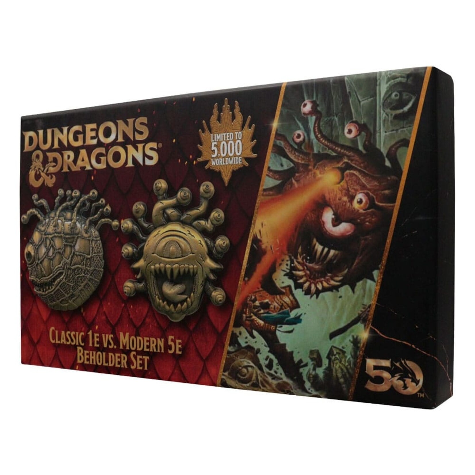 Fanattick Dungeons & Dragons Medallion Set 50th Anniversary Beholder Twin Edition  | Pre-Order 12/2024