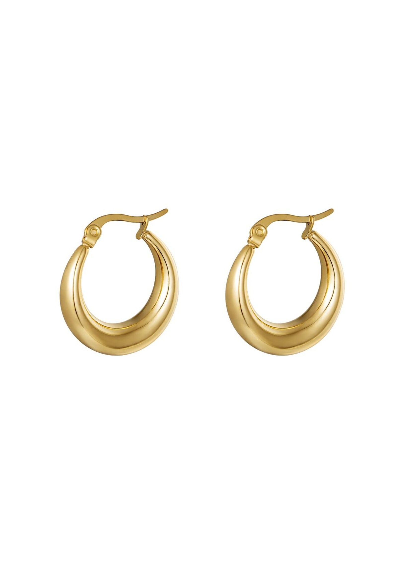 Puck Earrings Gold