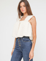 Rosa Puff Top White