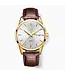 Olevs Luxe Herenhorloge Goud  Wit - Gratis Armband bij elke bestelling (twv €29,95)
