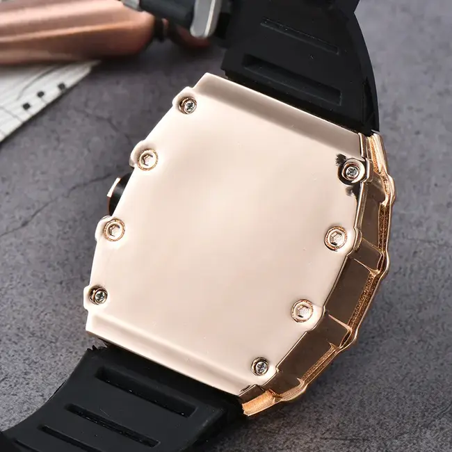 Mpariz Skeleton Elite - herenhorloge met rubber band en sportief design