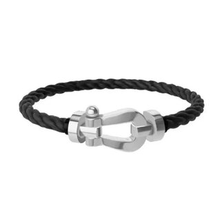 Mpariz Luxe Armband Draad Zwart & Zilver RVS