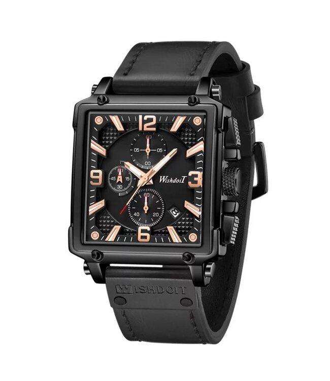 Mpariz Herenhorloge Rosé  zwart