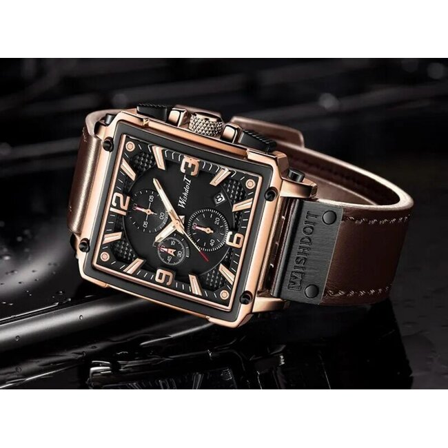 Mpariz Luxe Herenhorloge Rosé  Zwart