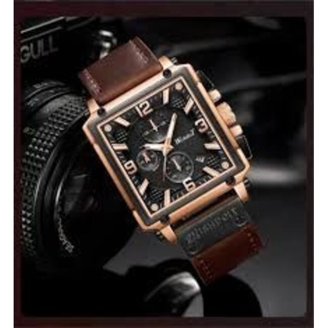 Mpariz Bastille – herenhorloge met leren band en klassiek design