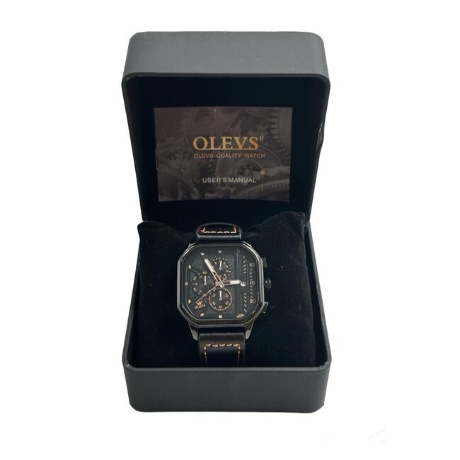Olevs Luxe Herenhorloge Zwart