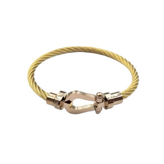 Mpariz Luxe Armband Draad Goud & Rosé RVS