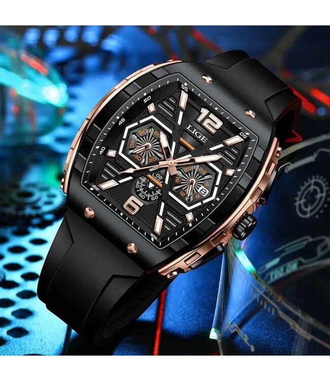 Lige Luxe Herenhorloge  Zwart